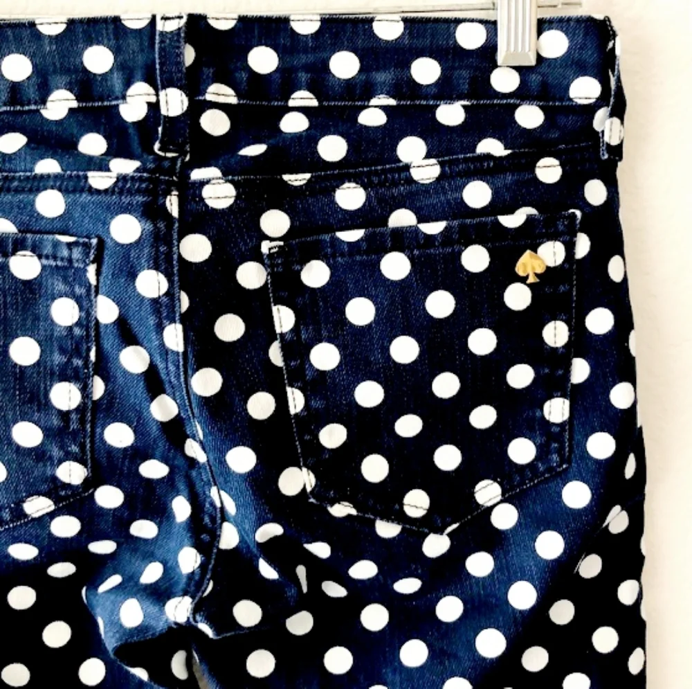 KATE SPADE Polka-Dot 'Broome Street' Skinny Jeans NWOT